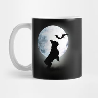 French bulldog frenchie and bat with full moon Mug